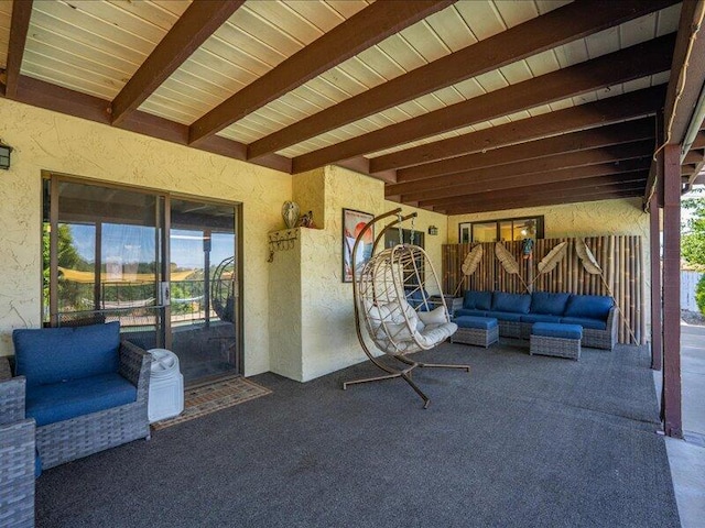 19907 Hidden Hills Rd, Cottonwood, CA 96022 - view of patio / terrace with an outdoor living space
