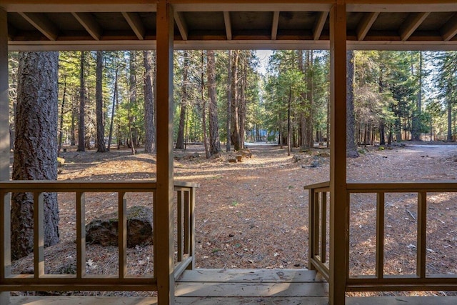 view of doorway to outside