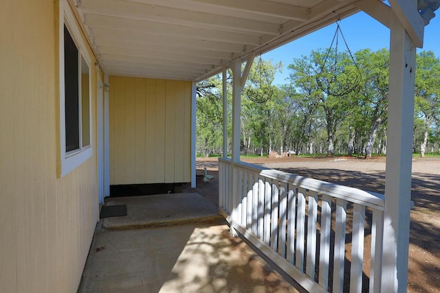 view of patio with a porch