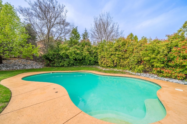 outdoor pool featuring a patio area