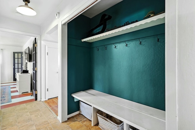 mudroom with baseboards