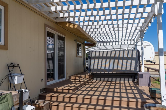 view of patio with a pergola