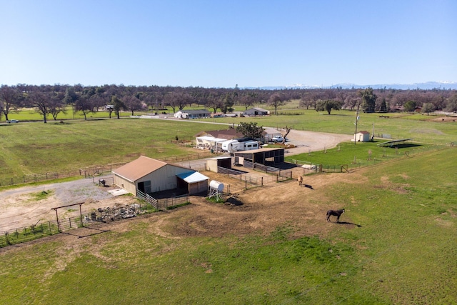 bird's eye view with a rural view