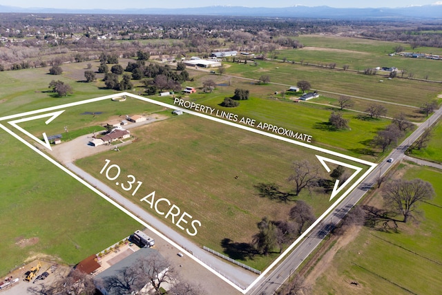 bird's eye view featuring a rural view