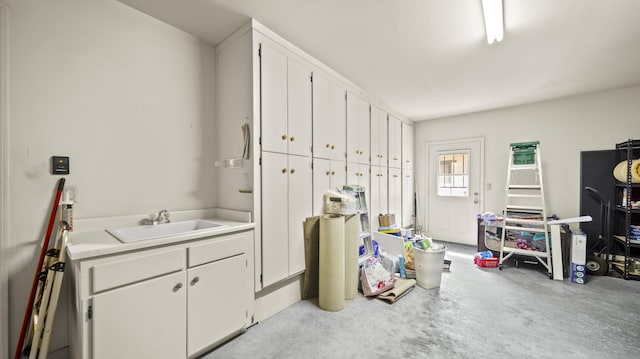 interior space featuring a sink