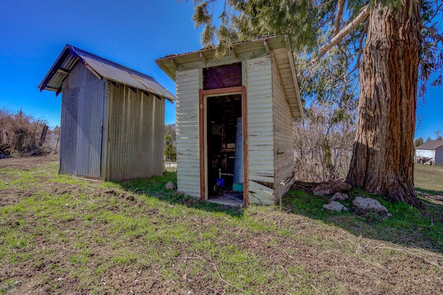 view of shed