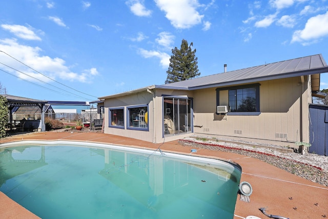 exterior space with cooling unit and a patio