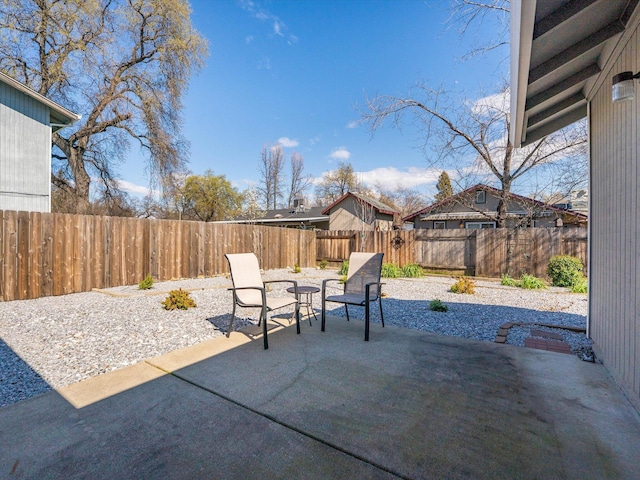 view of patio / terrace with a fenced backyard