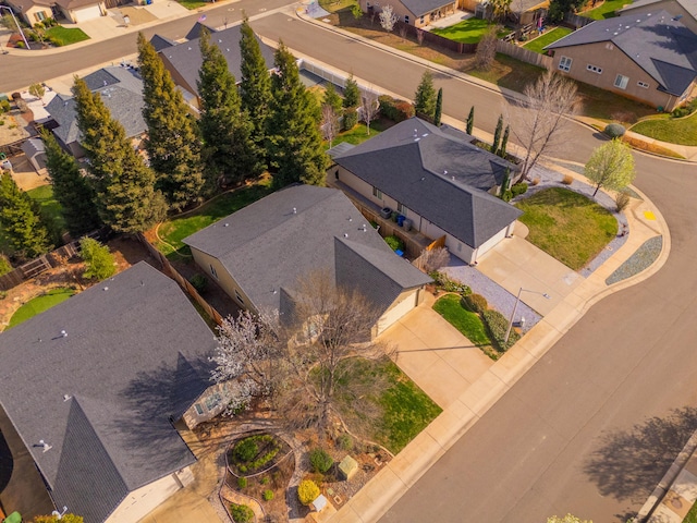 bird's eye view featuring a residential view