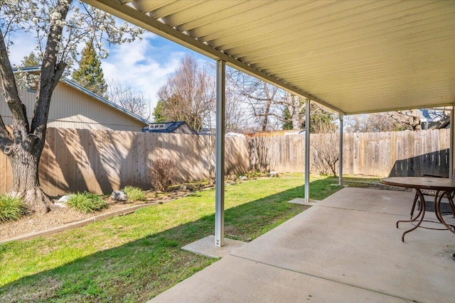 view of patio / terrace with a fenced backyard