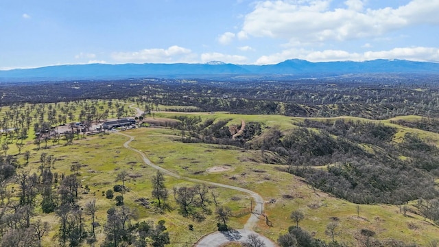 aerial view featuring a mountain view