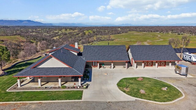 bird's eye view featuring a mountain view