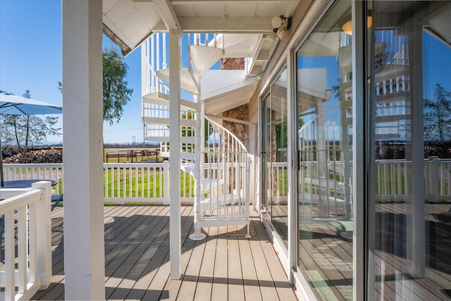 view of wooden terrace