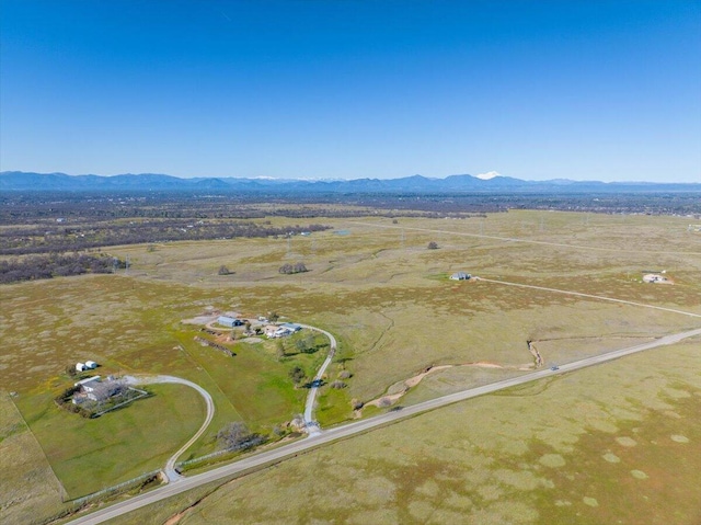 bird's eye view featuring a mountain view