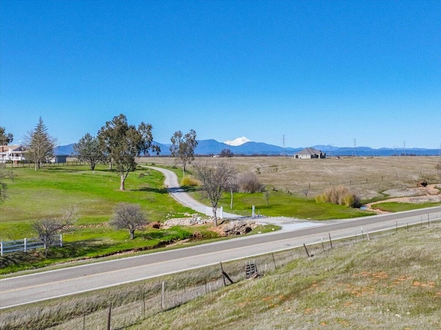 property view of mountains with a rural view