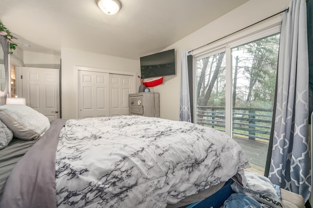 bedroom featuring a closet