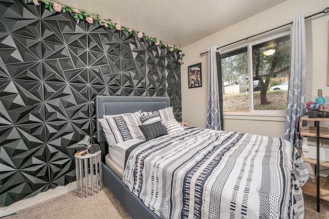 bedroom featuring carpet