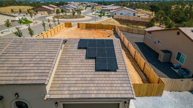 aerial view with a residential view