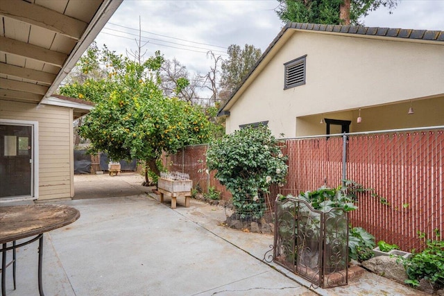 view of patio with a fenced backyard