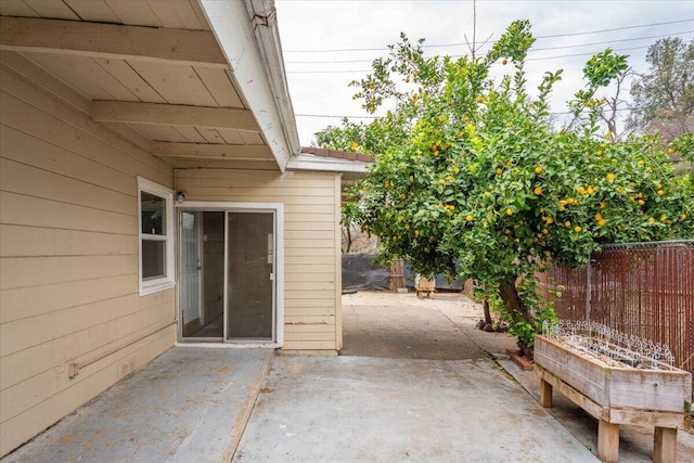 view of patio / terrace with fence