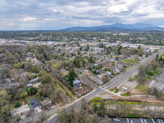 aerial view featuring a mountain view