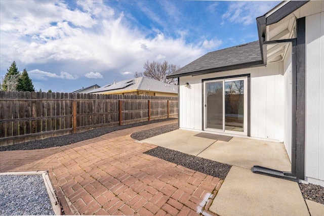 view of patio / terrace with a fenced backyard