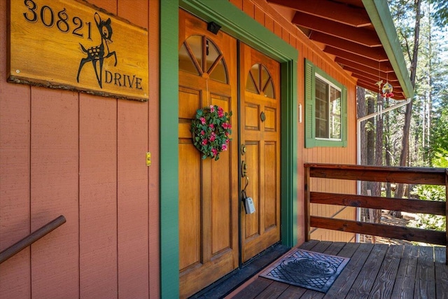 view of doorway to property