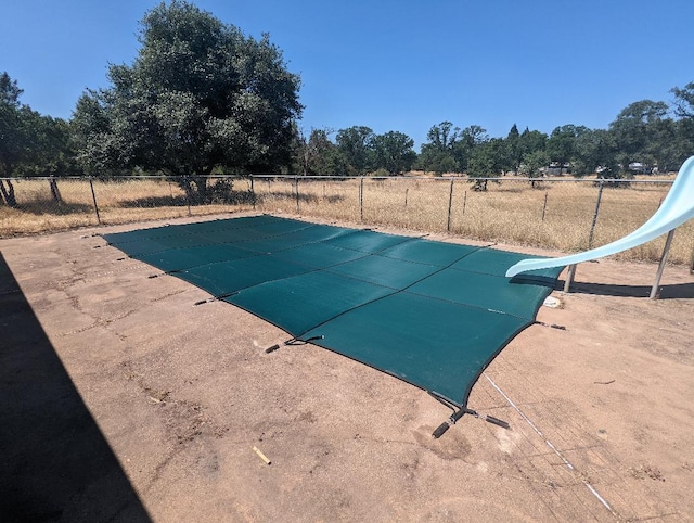 2341 Old Alturas Rd, Redding, CA 96003 - view of swimming pool with a water slide and a patio area