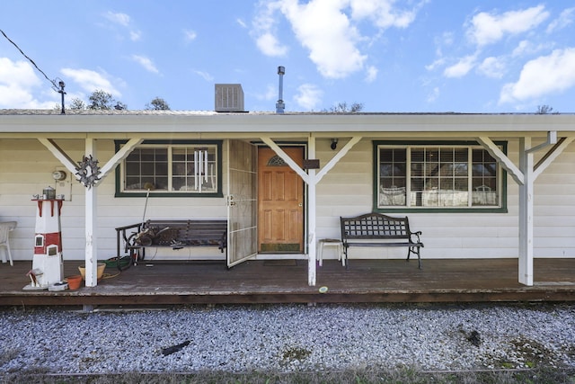 entrance to property with cooling unit