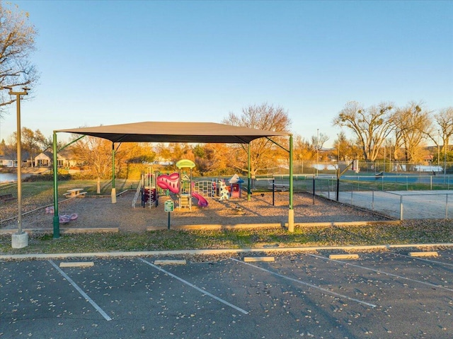 community playground featuring fence