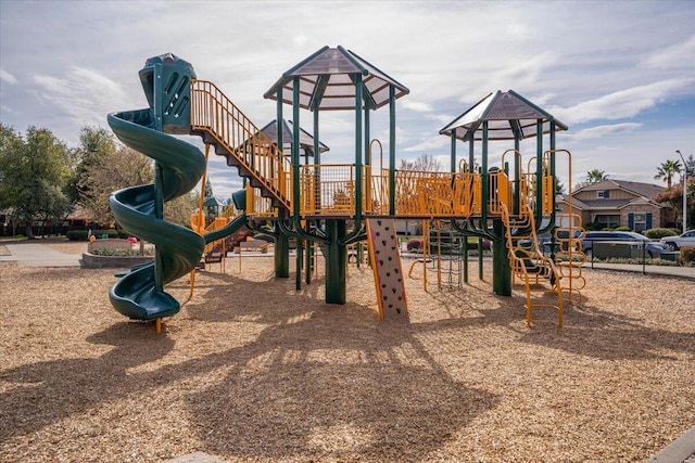 view of community jungle gym