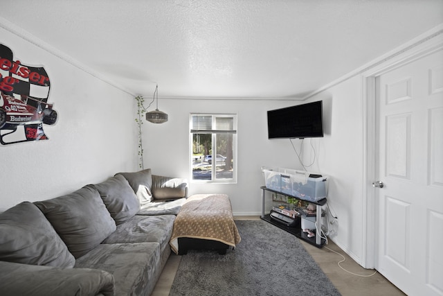 5156 Main St, Shasta Lake, CA 96019 - living area featuring baseboards and a textured ceiling