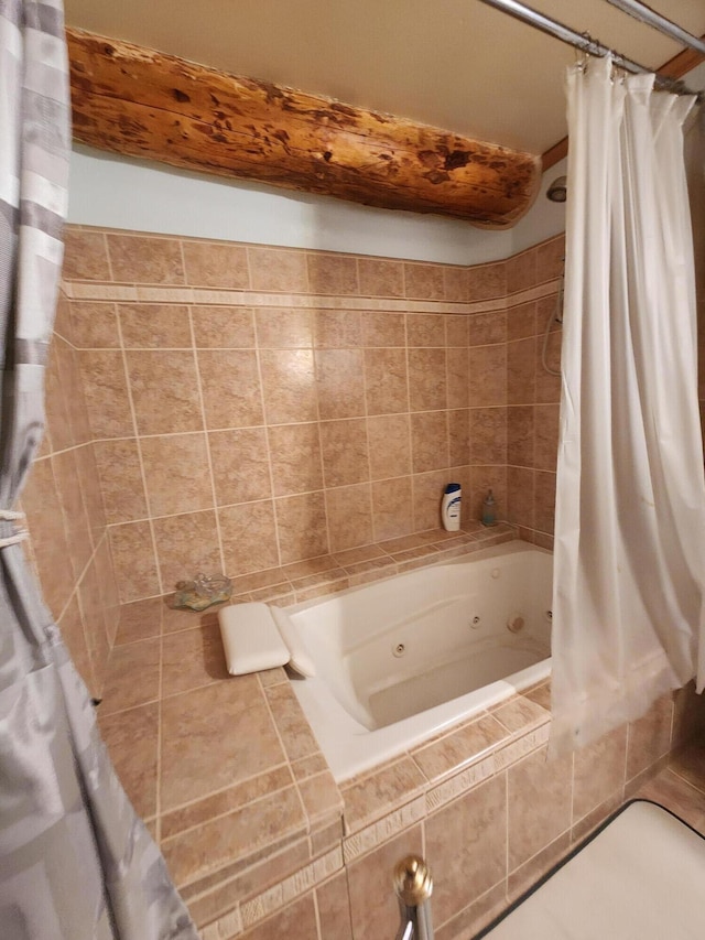 bathroom featuring a combined bath / shower with jetted tub