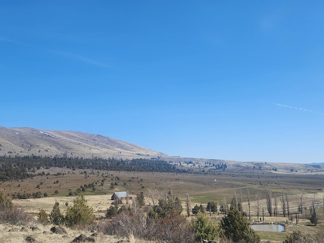 mountain view with a rural view