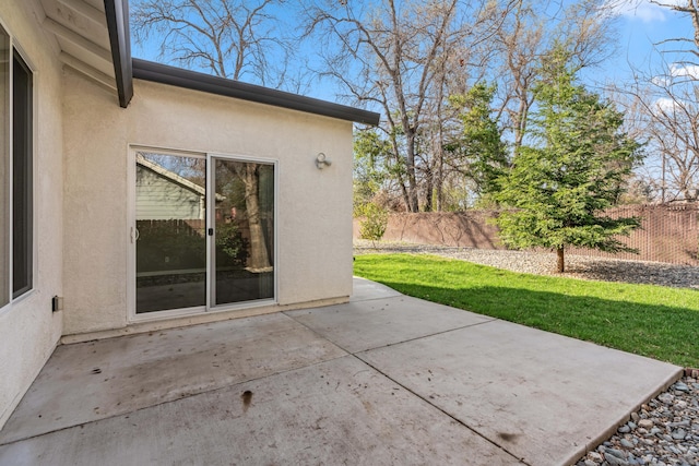 view of patio with fence