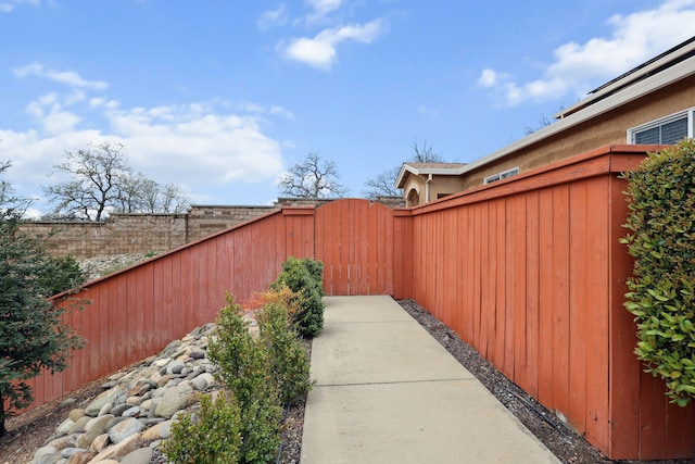 view of patio featuring a fenced backyard