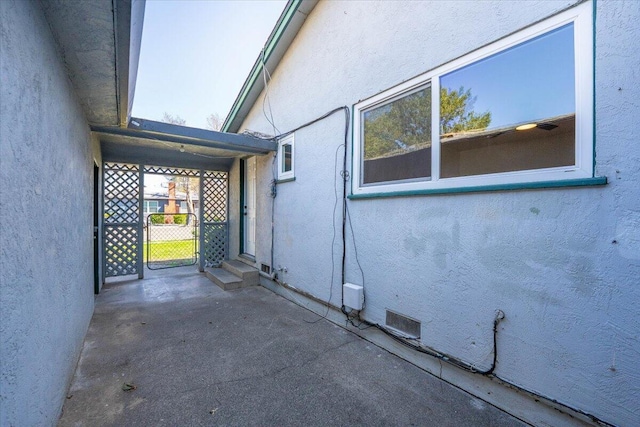 view of home's exterior featuring stucco siding