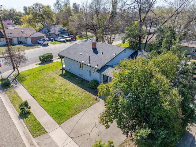 drone / aerial view featuring a residential view