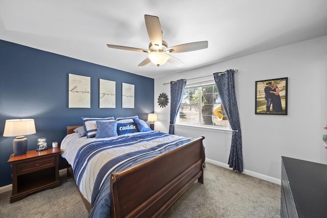 7100 Aldo Way, Anderson, CA 96007 - carpeted bedroom with baseboards and a ceiling fan