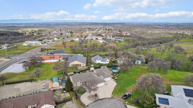 aerial view with a residential view