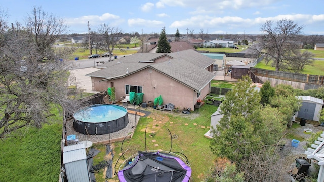 aerial view with a residential view