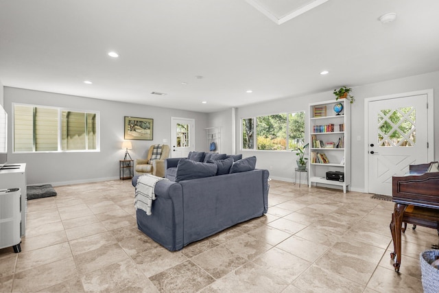 20190 Lupine Dr, Redding, CA 96002 - living room with baseboards and recessed lighting