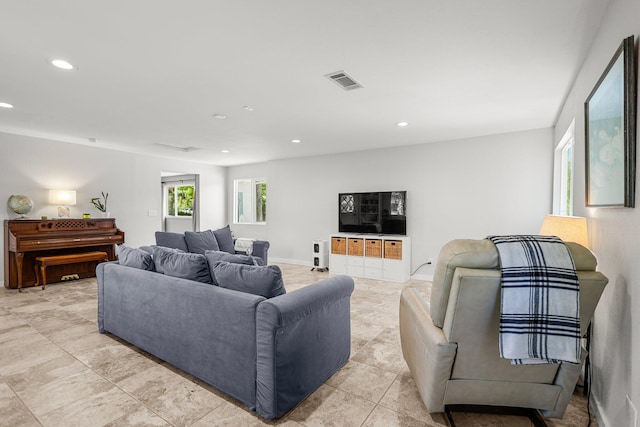 20190 Lupine Dr, Redding, CA 96002 - living room with recessed lighting and light tile patterned flooring