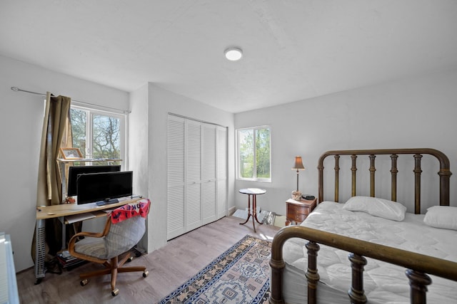 20292 Old Alturas Rd, Redding, CA 96003 - bedroom with wood finished floors and a closet
