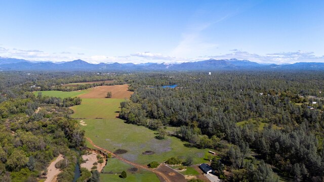 20292 Old Alturas Rd, Redding, CA 96003 - bird's eye view featuring a forest view and a mountain view