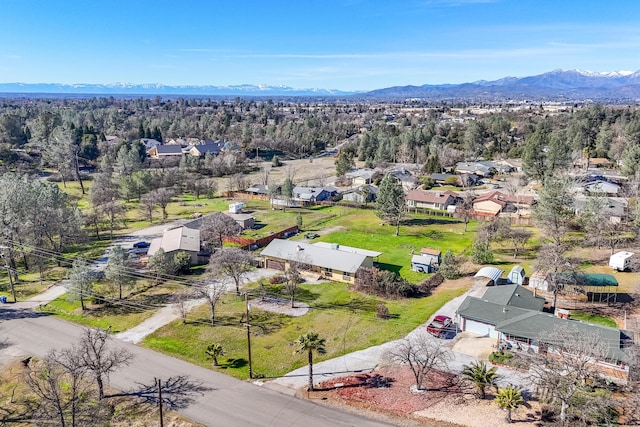 1200 Lema Rd, Redding, CA 96003 - birds eye view of property with a residential view and a mountain view