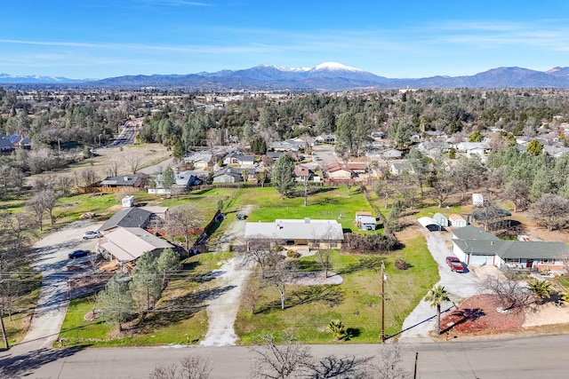 1200 Lema Rd, Redding, CA 96003 - aerial view with a residential view and a mountain view