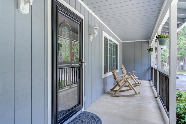 balcony with covered porch