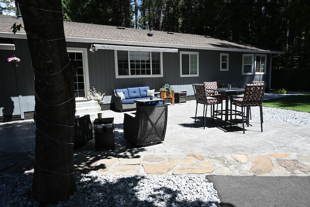 37105 Sapphire Rd, Burney, CA 96013 - view of patio / terrace featuring entry steps and an outdoor living space