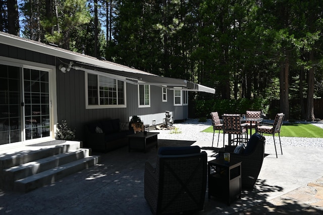 37105 Sapphire Rd, Burney, CA 96013 - view of patio / terrace featuring an outdoor living space and outdoor dining space